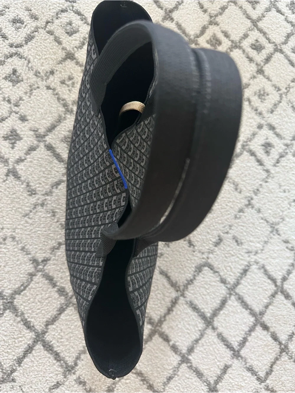 Rothy's Black and Gray Patterned Tote